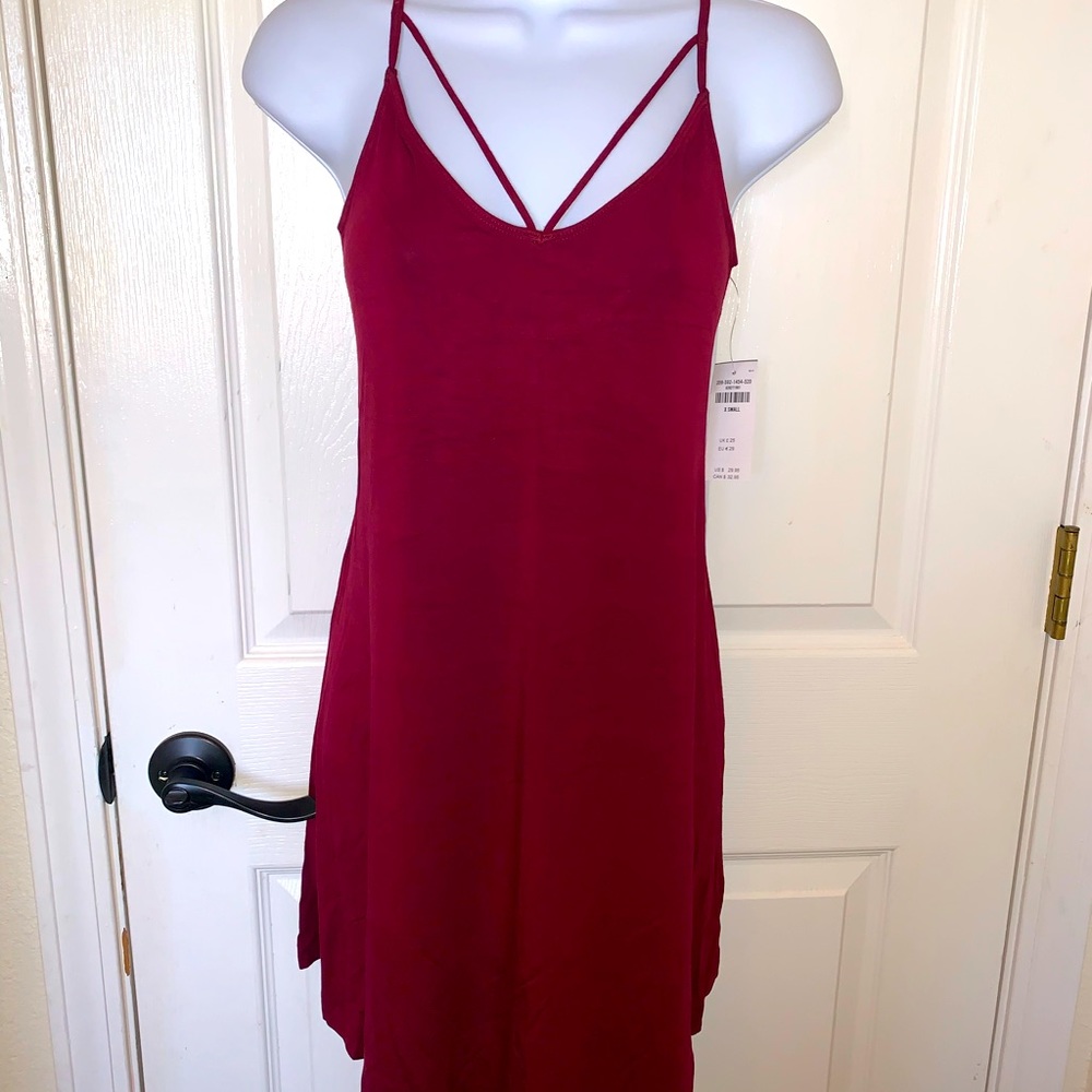 🌹New Hollister burgundy swing dress
